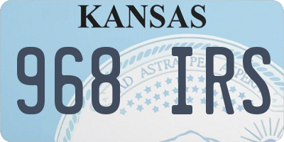 KS license plate 968IRS