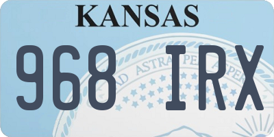 KS license plate 968IRX