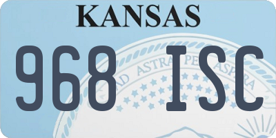 KS license plate 968ISC