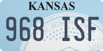 KS license plate 968ISF