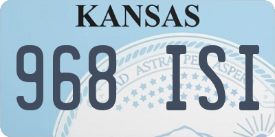 KS license plate 968ISI
