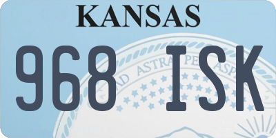 KS license plate 968ISK