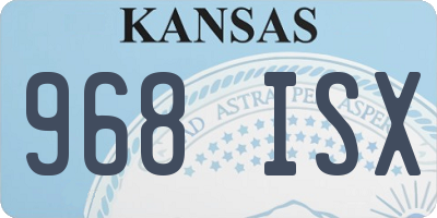 KS license plate 968ISX