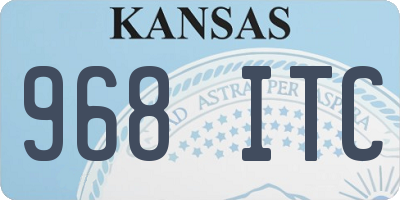 KS license plate 968ITC