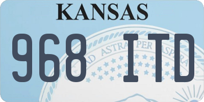 KS license plate 968ITD