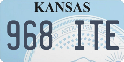 KS license plate 968ITE