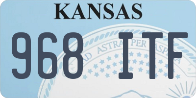 KS license plate 968ITF