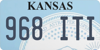 KS license plate 968ITI