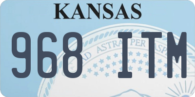 KS license plate 968ITM