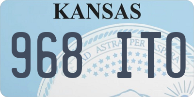 KS license plate 968ITO