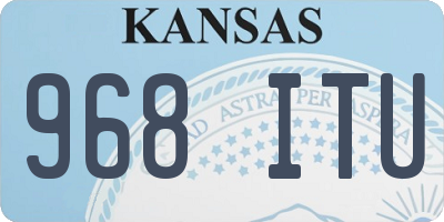 KS license plate 968ITU