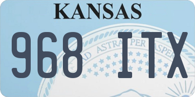 KS license plate 968ITX