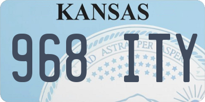 KS license plate 968ITY