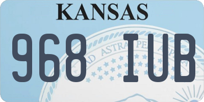 KS license plate 968IUB