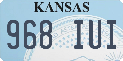 KS license plate 968IUI