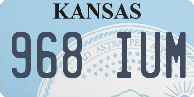 KS license plate 968IUM