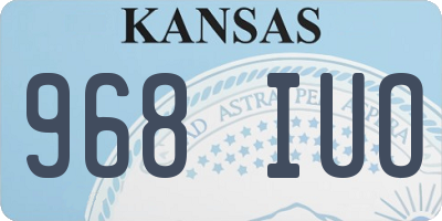 KS license plate 968IUO
