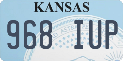 KS license plate 968IUP