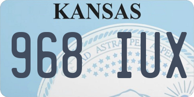 KS license plate 968IUX