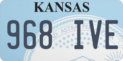 KS license plate 968IVE