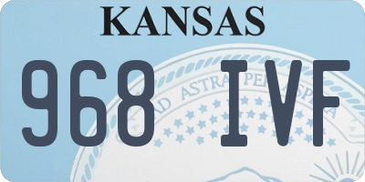 KS license plate 968IVF