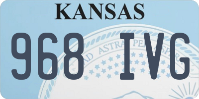 KS license plate 968IVG
