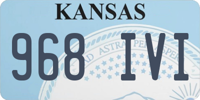 KS license plate 968IVI
