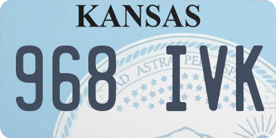 KS license plate 968IVK