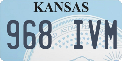 KS license plate 968IVM