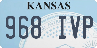KS license plate 968IVP