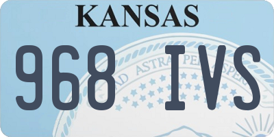 KS license plate 968IVS
