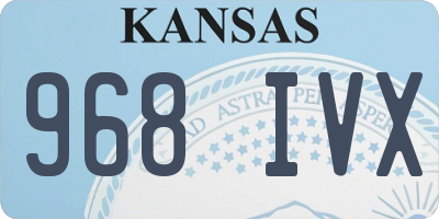 KS license plate 968IVX