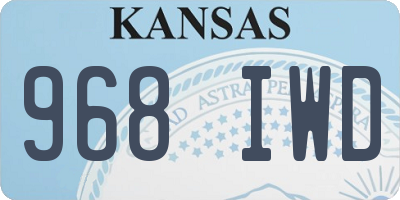 KS license plate 968IWD