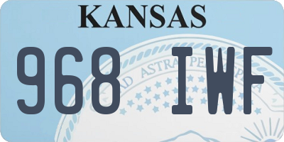 KS license plate 968IWF