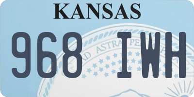 KS license plate 968IWH