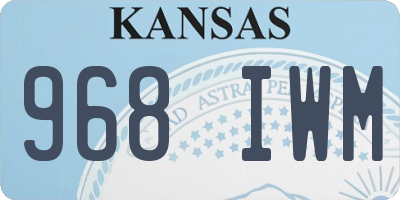 KS license plate 968IWM