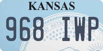 KS license plate 968IWP