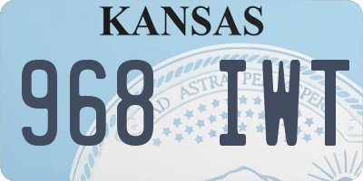 KS license plate 968IWT