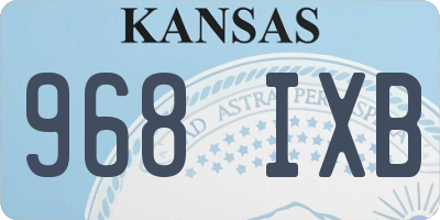 KS license plate 968IXB