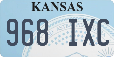 KS license plate 968IXC