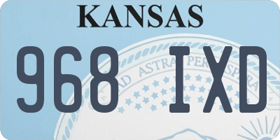 KS license plate 968IXD