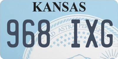 KS license plate 968IXG