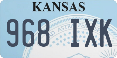 KS license plate 968IXK