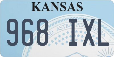 KS license plate 968IXL