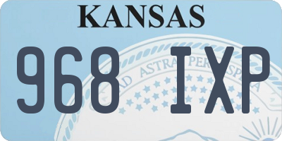 KS license plate 968IXP