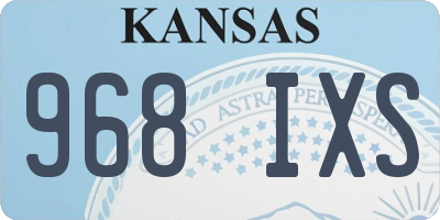 KS license plate 968IXS