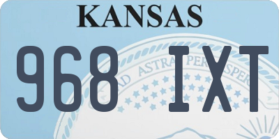KS license plate 968IXT