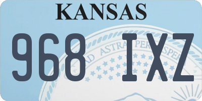 KS license plate 968IXZ