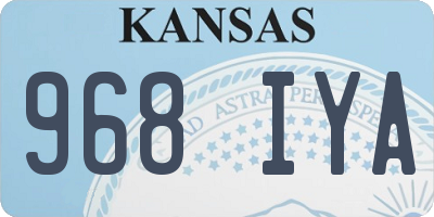 KS license plate 968IYA