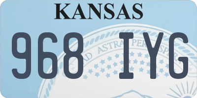 KS license plate 968IYG